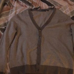 Tan and Cream silk and cashmere cardigan